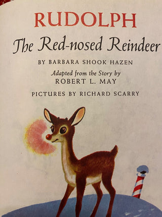 Vtg Rudolph the Red Nosed Reindeer Little Golden Book-Pictures by Richard Scarry-1978