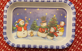 Snowman Plate-Melamine
