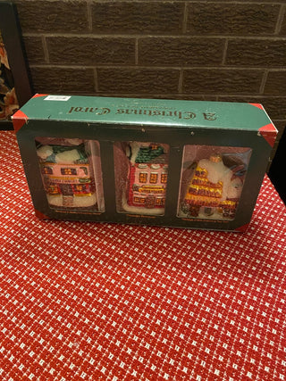 A Christmas Carol Ornaments-Blown Glass-Dept 56-Box Set of 3