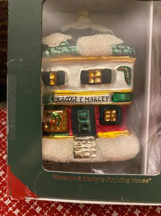 A Christmas Carol Ornaments-Blown Glass-Dept 56-Box Set of 3