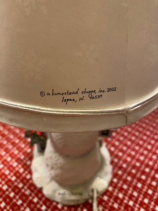 Snowman Love Table Lamp-Signed by Pat Ritcher-A Homestead Shoppe Inc