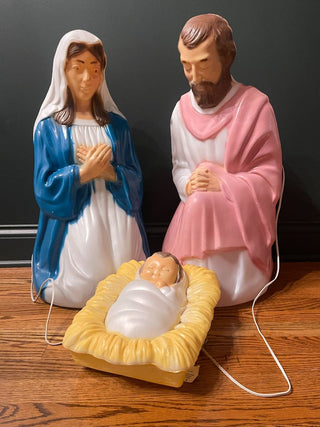 Vintage Jesus Mary & Joseph Blowmold ( Set of 3 )