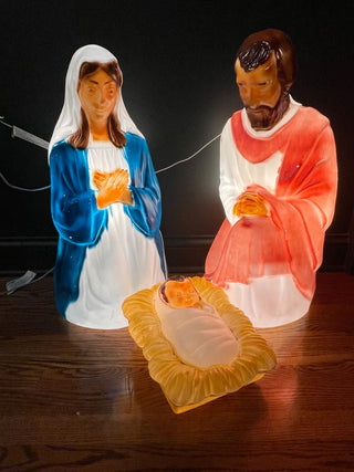 Vintage Jesus Mary & Joseph Blowmold ( Set of 3 )