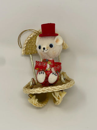 Seated Chistmas Mouse Ornament