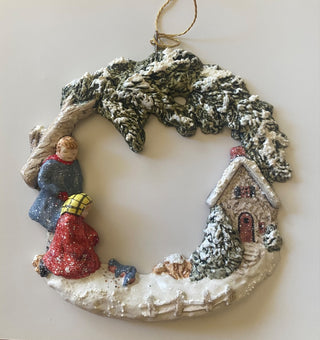 Hestia Ornament-Winter Scene-w\Box-ty