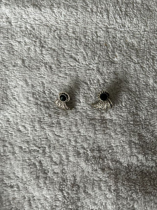 Earrings Black Onyx/Marcasite Sterling