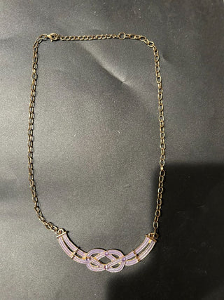 Gold Tone Love Knot Necklace