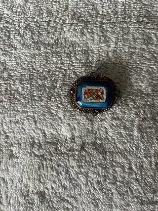 Itallian Micro Mosaic Floral Brooch