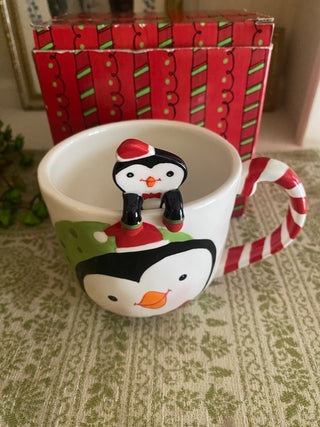 Penguin Mug w\Spoon-Studio 100-Grasslands Road w\Box-ty