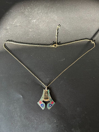 Cloisonne Flower Necklace