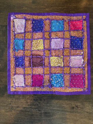 Purple Patchwork Pillowcover