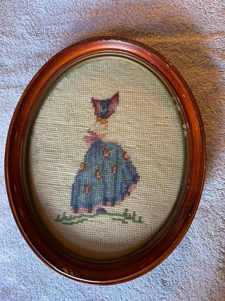 Framed Art Piece Victorian Lady