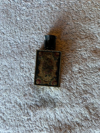 Perfume Bottle Petit Point Floral Front