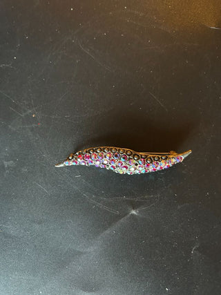 Brooch. Rhinestone Auroa Borealis