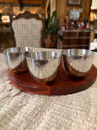 Stief Pewter Jefferson Cups 3 in set