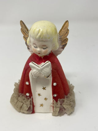 Vintage Porcelain Flocked Angel - Book