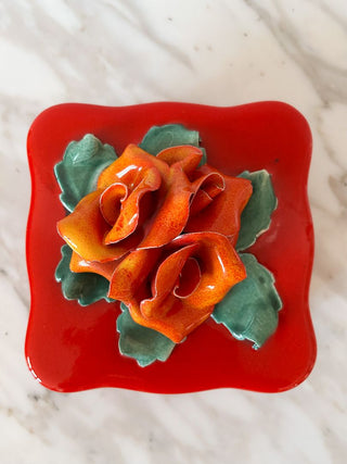 Johannes Brahm Rose Motif Trinket Box