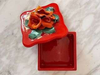 Johannes Brahm Rose Motif Trinket Box