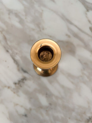 5 1/2" Brass Round Base Candlestick Holder