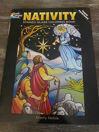 Nativity Stained Glass Coloring Book-ty