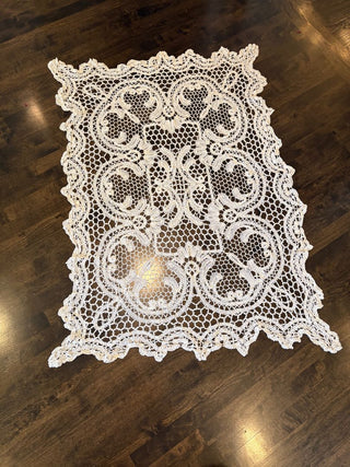 lace vintage tablecloth