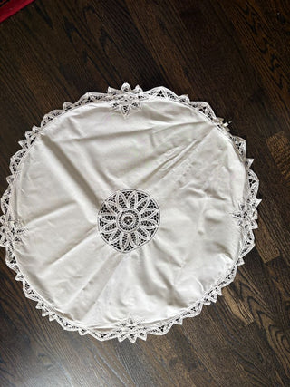 Battenburg Lace round tablecloth