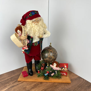 Lynn Haney Signed 1990 Santa - Almost Time for Christmas