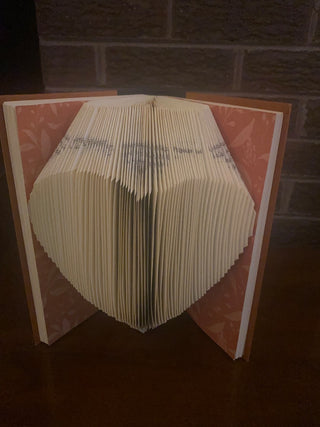 Folded Book - Large Heart w\Tan Floral cover page