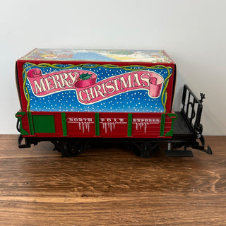 LGB #94505 Christmas Gondola Train Car with Gift Box 11Wx5Dx6H