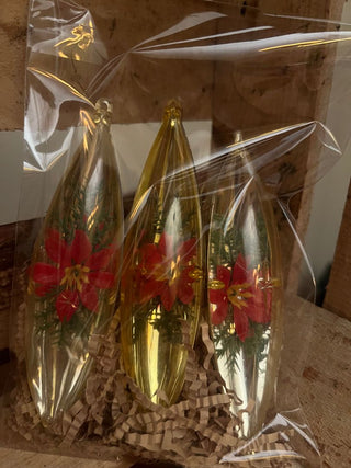 Set of Three Vintage Jewelbrite Diorama Ornaments