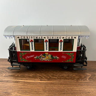 LGB #33130 2002 Christmas Train Dining Car 14Wx6Dx7H