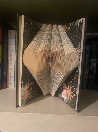 Folded Book - Two Hearts w\Dark Floral cover page