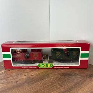 LGB #31440 Christmas Sightseeing Train Car Set 19Wx5Dx6H