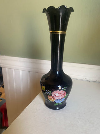 Black Amethyst Floral Bud Vase-ty