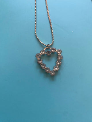 Heart Rhinestones Necklace-ty