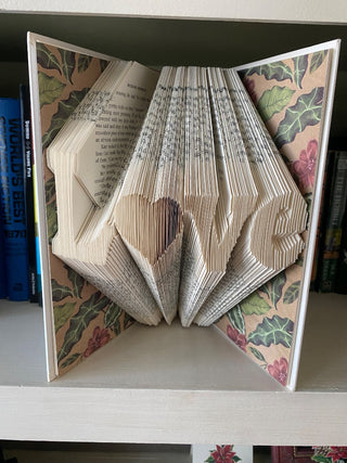 Folded Book - Love w/Green Floral cover sheet