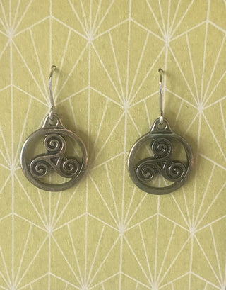 Celtic Triskele Earrings Pierced-ty