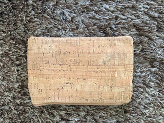 cork patterned pouch