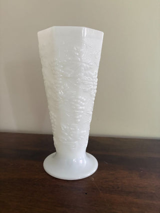 grape Panel milkglass vase