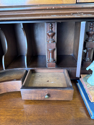 Maddox Mahogany Secretary Desk w/ Claw Feet 35Wx18Dx82H