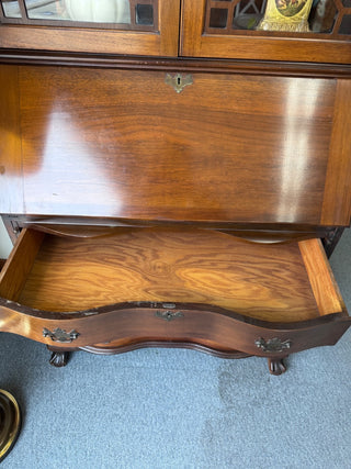 Maddox Mahogany Secretary Desk w/ Claw Feet 35Wx18Dx82H