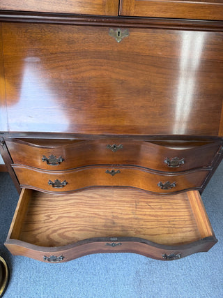 Maddox Mahogany Secretary Desk w/ Claw Feet 35Wx18Dx82H