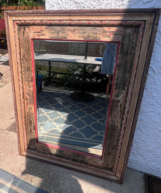 Mirror wood with Floral design 46"x34"