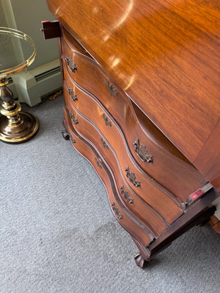 Maddox Mahogany Secretary Desk w/ Claw Feet 35Wx18Dx82H