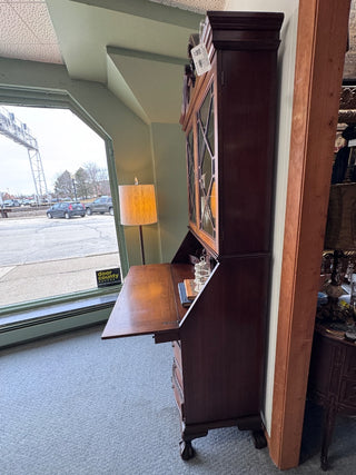 Maddox Mahogany Secretary Desk w/ Claw Feet 35Wx18Dx82H