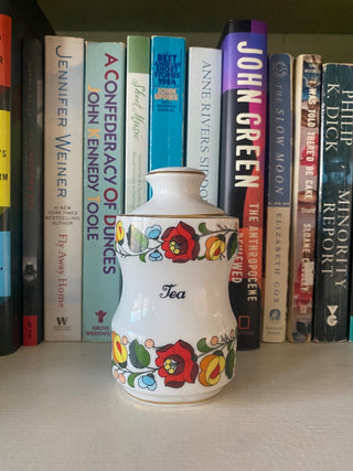 Kalocsa Hand Painted Tea Jar w\Lid-Hungary-0215-ty