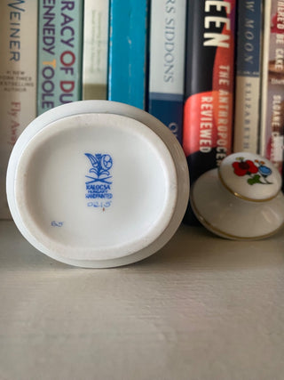 Kalocsa Hand Painted Tea Jar w\Lid-Hungary-0215-ty