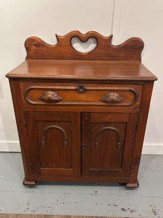 Vintage Wood Eastlake Cabinet Side Table