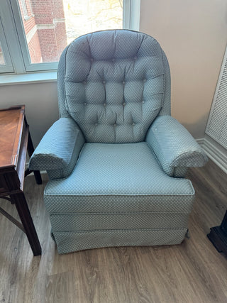 Blue Swivel Tufted Arm Chair, Rowe Furniture