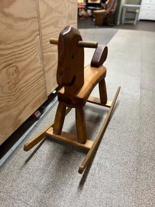 Vintage Wooden Rocking Horse